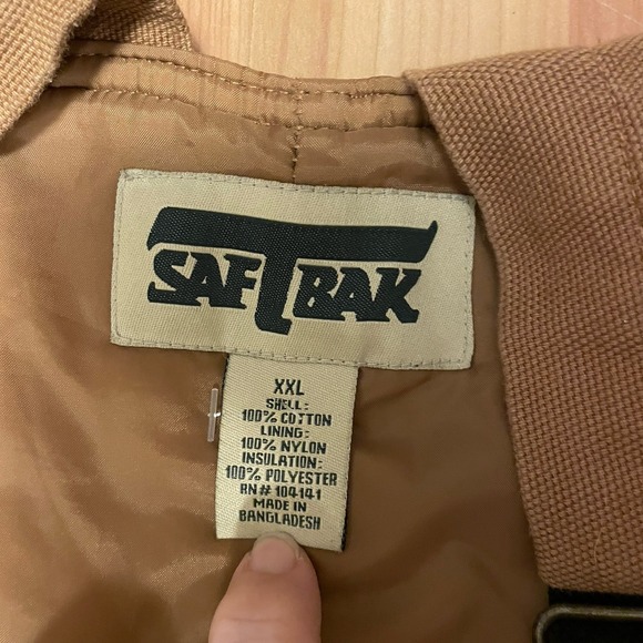 SafTbak Men's Insulated Brown Bib Overalls Size XXL Hunting Work - Picture 13 of 16